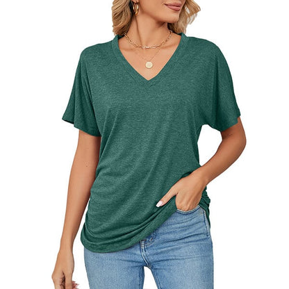 💕Heiß - BIS ZU 50% RABATT🌷V-Ausschnitt Damenoberteile in Unifarben und lockerem Schnitt✨
