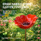 🌼Handgefertigter Metall Blumen-Gartenstecker🐦Vogeltränke & Insekten-Trinkstelle, Wetterfest Gartendekoration für Beet, Wege & Außenbereich, Einzigartiges Deko Geschenk