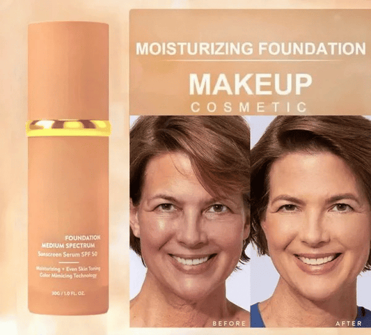 🔥LETZTER TAG: 50% RABATT✨⚡ ÜBER 50.000 VERKAUFT! 🎁4-in-1 Perfektionierende Foundation – Hohe Deckkraft, LSF & ganztägige Feuchtigkeitspflege 🤍✨