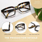 🎁Letzter Tag✨👓Schildpatt-Lesebrille – Große quadratische Lesebrille mit Blaulichtfilter