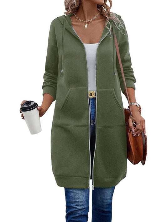🥳LETZTER TAG IM ANGEBOT: 50% RABATT🍂 Lässige Damen-Fleece-Hoodies mit Reißverschluss🔥