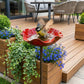 🌼Handgefertigter Metall Blumen-Gartenstecker🐦Vogeltränke & Insekten-Trinkstelle, Wetterfest Gartendekoration für Beet, Wege & Außenbereich, Einzigartiges Deko Geschenk