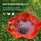🌼Handgefertigter Metall Blumen-Gartenstecker🐦Vogeltränke & Insekten-Trinkstelle, Wetterfest Gartendekoration für Beet, Wege & Außenbereich, Einzigartiges Deko Geschenk