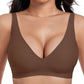 🔥Neujahrsverkauf 70% Rabatt💕Damen Komfortabler Bügelloser Nahtloser Tiefer V-Ausschnitt BH