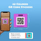 Originale farbcodierte, scannbare QR-Etiketten (48er-Packung)