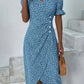 🌷 Last Day 60% Rabatt auf das florale V-Ausschnitt-gedruckte Kleid von V-Ausschnitt