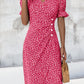 🌷 Last Day 60% Rabatt auf das florale V-Ausschnitt-gedruckte Kleid von V-Ausschnitt
