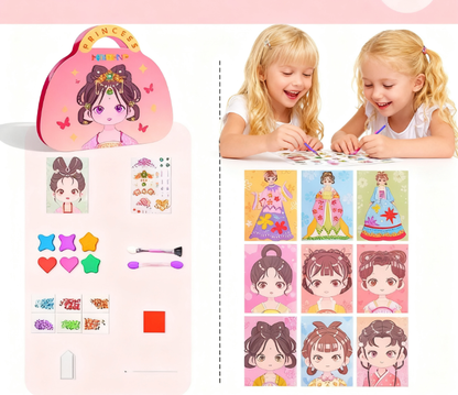 🎁🎄Weihnachtsangebot: 70% Rabatt!💝Fantasy 3-in-1 Prinzessinnen-Anzieh- und Schminkspielset💅