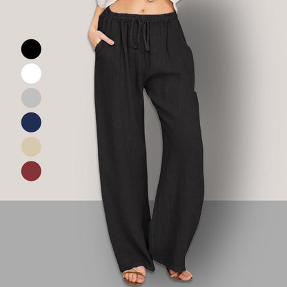 🔥👗LETZTER TAG – 50% OFF Bequeme Leinen-Baumwoll-Hosen für Damen, luftig & elegant ☀️🌿 Perfekt für Sommer, Homeoffice & Reisen – atmungsaktiv, weite Bein-Passform