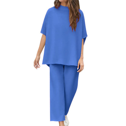 💫Herbst Hot Sale💃Set breiter Hosen mit 3/4 Ärmeln für Frauen