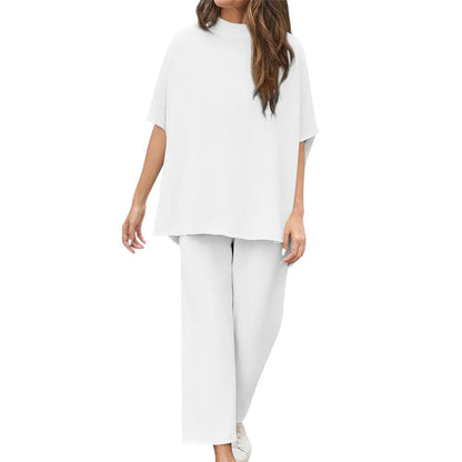 💫Herbst Hot Sale💃Set breiter Hosen mit 3/4 Ärmeln für Frauen