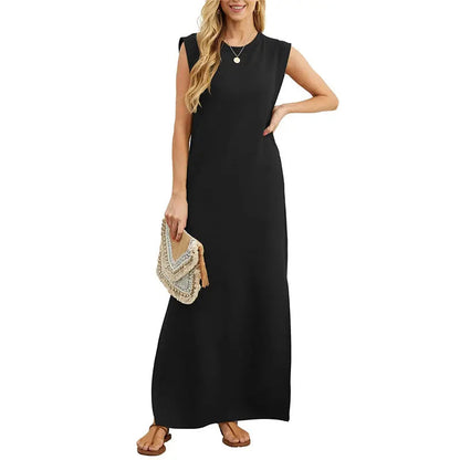 ⏳Letzter Tag: 50% auf💥Damens Sommerkleid aus Baumwolle – Knitterfrei, Loose Fit mit Seitenschlitz – Bequem & Elegant in 6 Farben