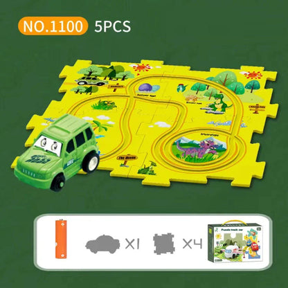 🧩Kinder Lernpuzzle Autorennbahn Spielset🧩