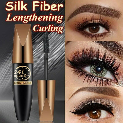 🔥 Kaufen Sie 1 und erhalten Sie 1 gratis 🔥 Wasserfeste Mascara mit dicker Seidenfaser zur Verlängerung der Wimpern