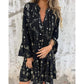 💖Große Aktion!🔥Damenkleid mit V-Ausschnitt und Print