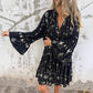 💖Große Aktion!🔥Damenkleid mit V-Ausschnitt und Print