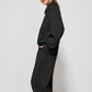 Set aus hochgeschlossenem Pullover mit Reißverschluss und Hose mit weitem Bein für Damen