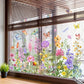 📢📢50% RABATT!!⏰Bunter Fensteraufkleber mit Blumenstrauß🖼️(Frei zuschneidbar)