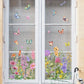 📢📢50% RABATT!!⏰Bunter Fensteraufkleber mit Blumenstrauß🖼️(Frei zuschneidbar)