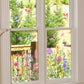 📢📢50% RABATT!!⏰Bunter Fensteraufkleber mit Blumenstrauß🖼️(Frei zuschneidbar)
