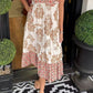 Elegantes, ärmelloses Kleid mit Rüschen und Print für Damen