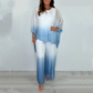💃Set aus lockerem, fließendem Top und Strumpfhose im Dip-Dye-Mix🌺KOSTENLOSER VERSAND🌺