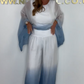 💃Set aus lockerem, fließendem Top und Strumpfhose im Dip-Dye-Mix🌺KOSTENLOSER VERSAND🌺