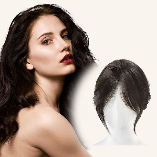 🍃Natürliches Clip-on-Haarteil mit teilweisem Pony
