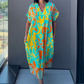 🌸Frühjahrsangebote💐 Lässiges elegantes bedrucktes V-Ausschnitt Kleid für Damen
