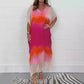 ✨ Bequemes, lässiges Chiffon-Dip-Dye-Kleid für Damen