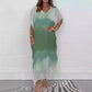 ✨ Bequemes, lässiges Chiffon-Dip-Dye-Kleid für Damen