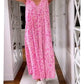🌸✨V-Ausschnitt Bedrucktes Kurzarm-Maxikleid