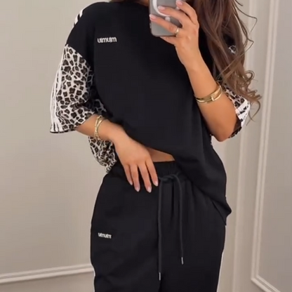 🌺2025 Neu eingetroffen - 50% OFF🌺Leopard Print Patchwork Sweatshirt