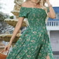 💥Befristetes Angebot: 50% Rabatt auf Bestellungen🌸💐Elegantes, schulterfreies Kleid mit Blumenmuster für Damen