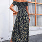 💥Befristetes Angebot: 50% Rabatt auf Bestellungen🌸💐Elegantes, schulterfreies Kleid mit Blumenmuster für Damen