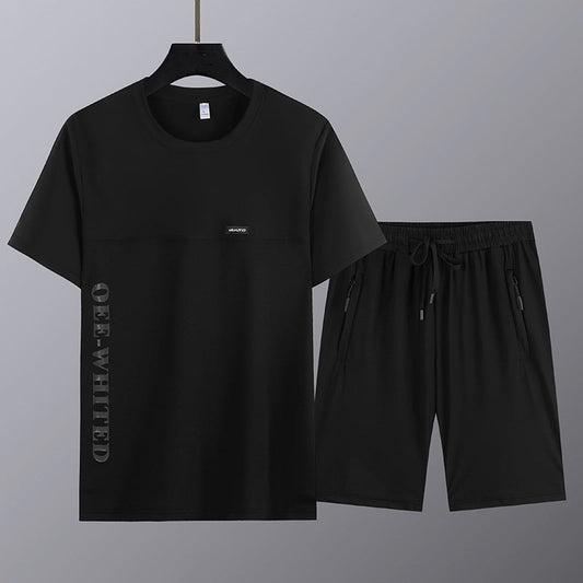 👍🎁Zweiteiliges Set aus Kurzarmshirt und Shorts für Herren🚀Kostenlosen Versand🚀