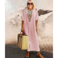 💥Women's Casual Loose Baumwolle Leinen bestickt Split Kleid💥