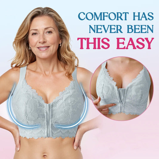 🤩Letzter Tag im Angebot: 60% Rabatt!🔥Bequemer Damen-BH mit Vorderverschluss, Spitze und optimaler Haltungsunterstützung.