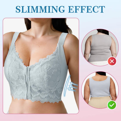 🤩Letzter Tag im Angebot: 60% Rabatt!🔥Bequemer Damen-BH mit Vorderverschluss, Spitze und optimaler Haltungsunterstützung.