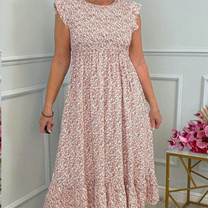 🎉🛍️Außergewöhnliche Aktion💃Elegantes Blumenkleid mit hoher Taille und Revers für Damen