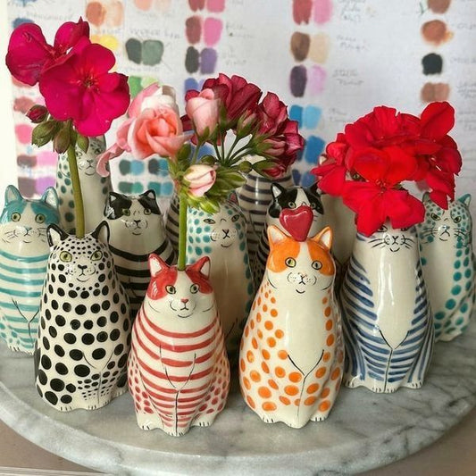 🔥Heißer Verkauf 49% RABATT💝Gepunktete Katzenvase🐱💐
