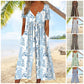💥Last Day Special Sale 50% OFF💃Printed V-Neck Side Pocket Jumpsuit