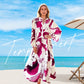 🌸💃 Maxi-Blumenkleid für Damen mit V-Ausschnitt