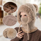 ❄️🧣Damen Winter Einteilig Gestrickte Mütze Schal Maske🎁