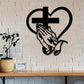 🎅🏻Weihnachtsverkauf🎁Elegante christliche Herz & Kreuz Wandkunst