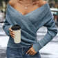🎁🎁Weihnachtsaktion mit 50 % Rabatt für kurze Zeit: Elegantes, lässiges Stricktop für Damen mit V-Ausschnitt