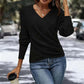 🎁🎁Weihnachtsaktion mit 50 % Rabatt für kurze Zeit: Elegantes, lässiges Stricktop für Damen mit V-Ausschnitt