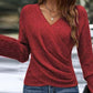 🎁🎁Weihnachtsaktion mit 50 % Rabatt für kurze Zeit: Elegantes, lässiges Stricktop für Damen mit V-Ausschnitt