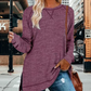 🔥Zeitlich begrenztes Angebot🔥Damen Herbst-Tunika-Tops mit Seitenschlitz und langen Ärmeln