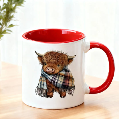 🔥Solange der Vorrat reicht 70% Rabatt!🎉Keramik-Kaffeetasse mit Hochlandkuh